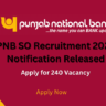PNB SO Recruitment 2023 Notification 240 Posts PNB Specialist Officer Recruitment 2023 Notification