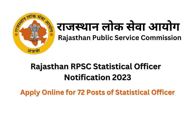 Rajasthan RPSC Statistical Officer Recruitment 2023