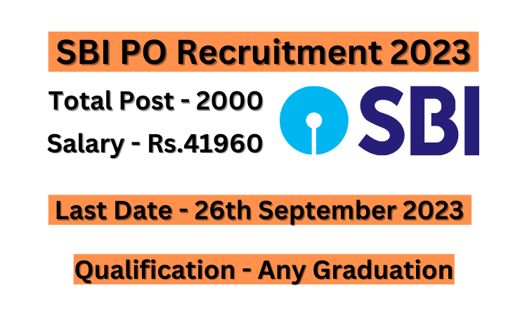 sbi po recruitment 2023 registration start for 2000 vacancies